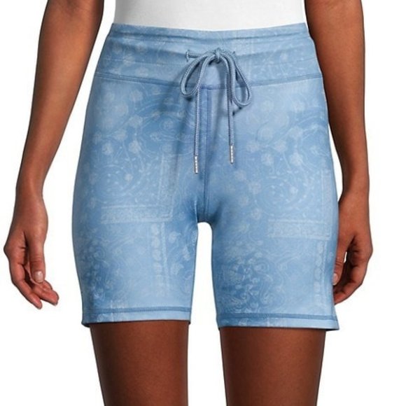 Max Studio Performance Barbados Print Bike Shorts NWT - Picture 1 of 2